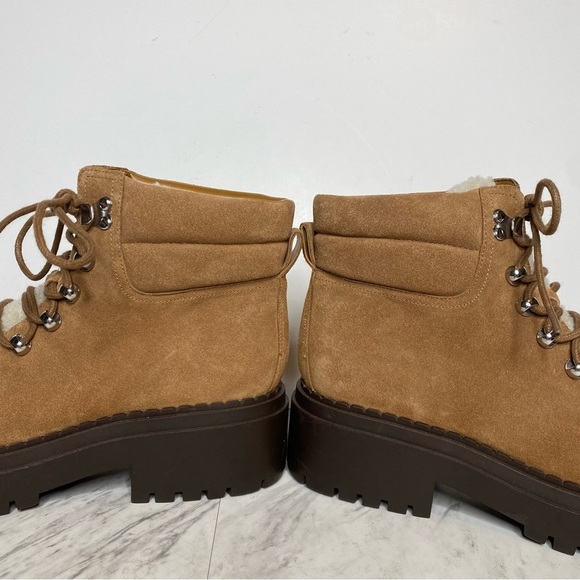 Marc Fisher Nairy Brown Suede Lace Up Hiking Bootie 9 1/2 M - Picture 9 of 16